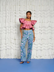 <b>DREAM</b> Azul Embellished Trousers
