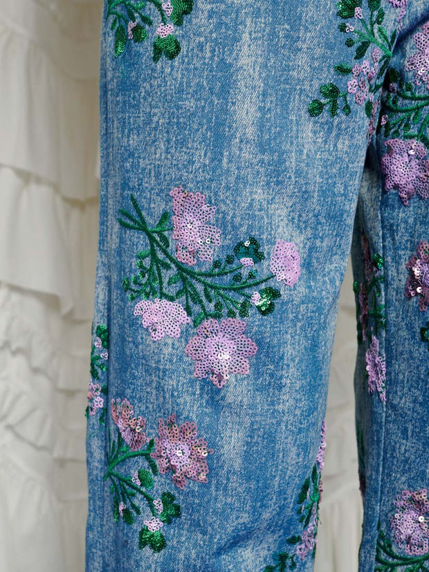 <b>DREAM</b> Azul Embellished Trousers