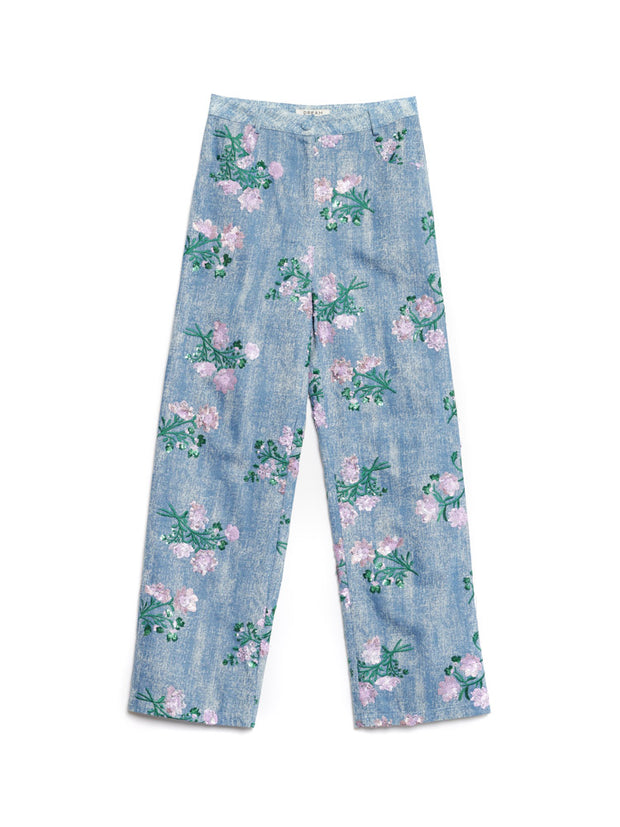 <b>DREAM</b> Azul Embellished Trousers