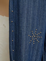 <b>Ghospell</b> Blakely Denim Studded Jeans