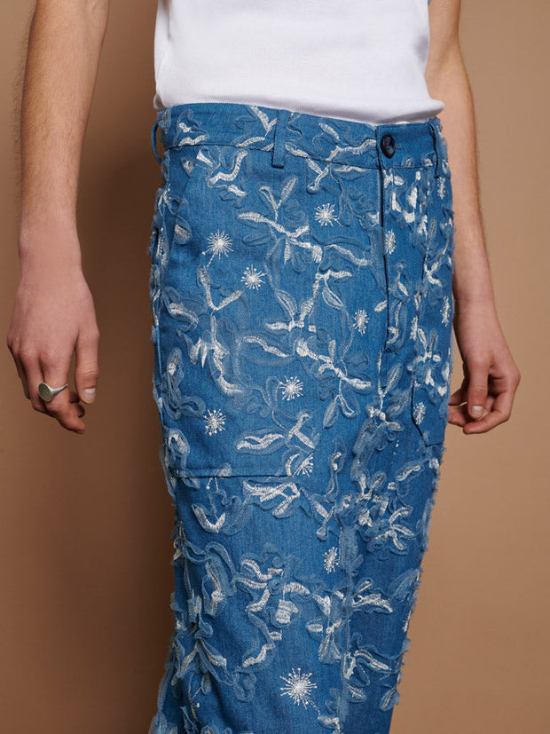Honeycomb Denim Trousers