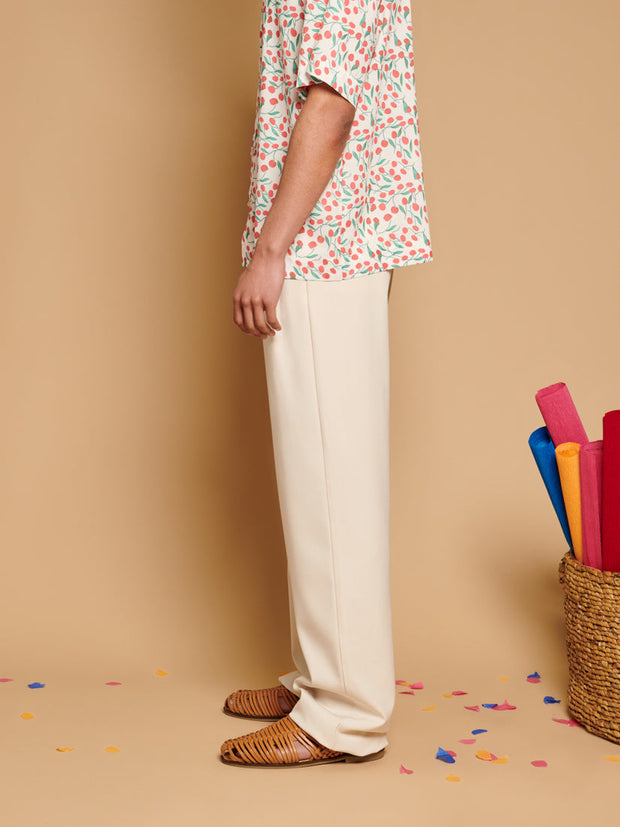 Diego High-waisted Trousers Ivory Cream / Z
