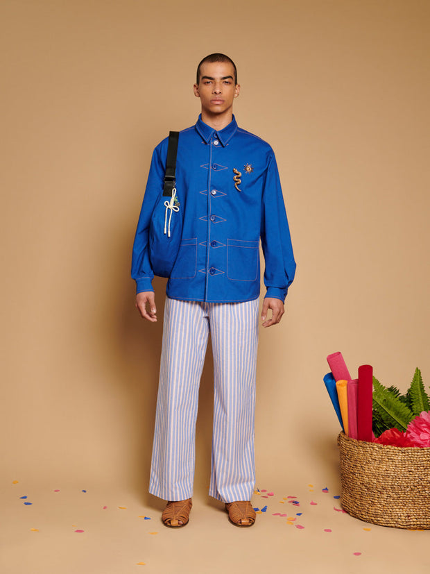 Verano Striped Trousers Orange, Blue / Z