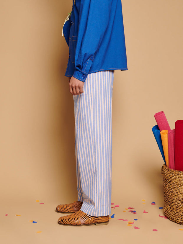 Verano Striped Trousers Orange, Blue / Z