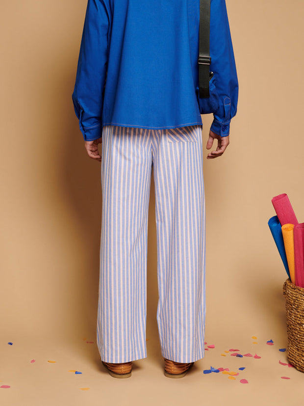 Verano Striped Trousers Orange, Blue / Z