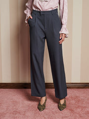 Albert Trimmed Tailored Trousers Anthracite Grey / Z