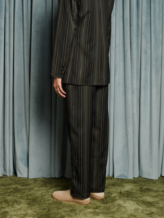 Richie Stripe Tailored Trousers Coal Black / Z