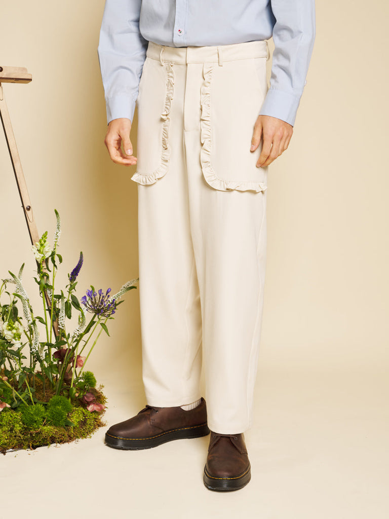 Odilon Ruffle Trim Trousers