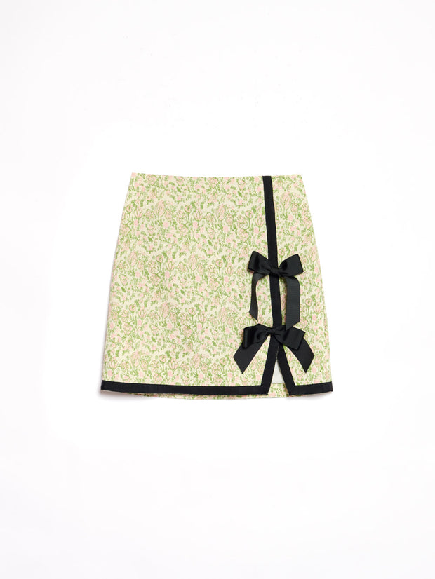 Vine Jacquard Mini Skirt