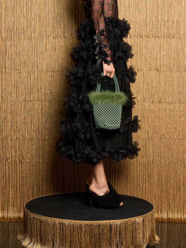 <b>DREAM</b> Donna Ruffle Flower Midi Skirt