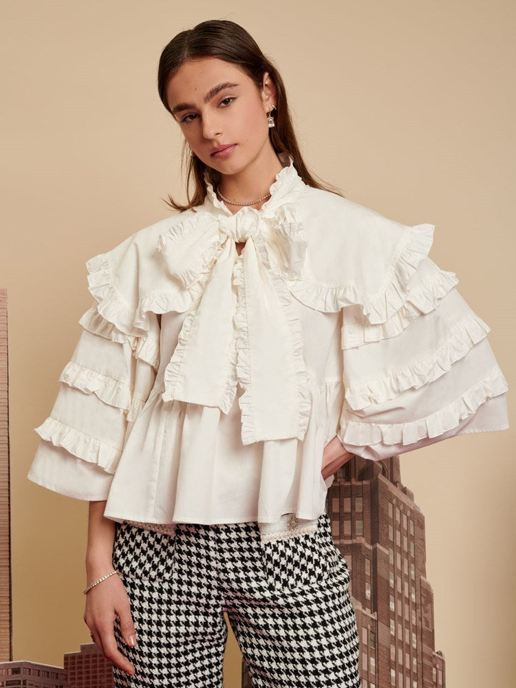 Metropolis Ruffle Bow Blouse – Sister Jane