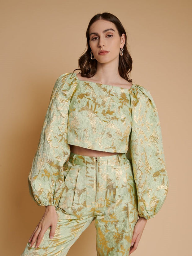 <b>Ghospell</b> Elin Jacquard Top