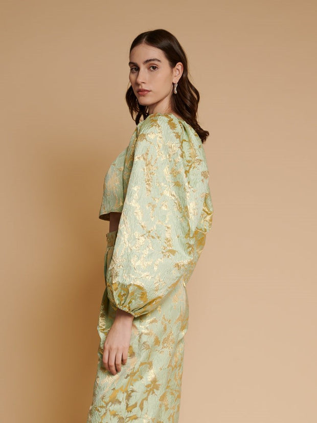 <b>Ghospell</b> Elin Jacquard Top