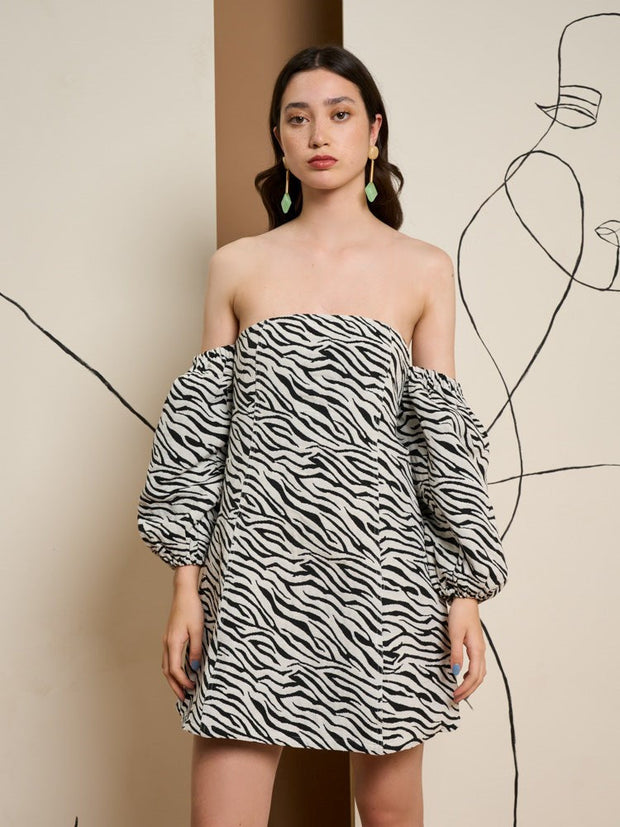 <b>Ghospell</b> Stevie Zebra Bandeau Dress