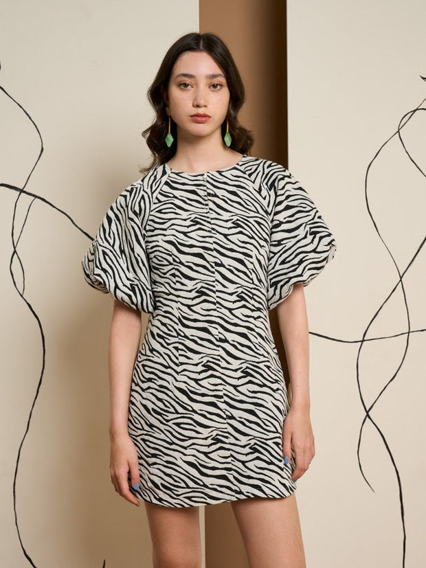 <b>Ghospell</b> Stevie Zebra Mini Dress