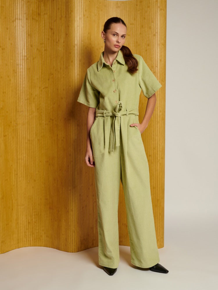 <b> < b> Vega Cord Jumpsuit