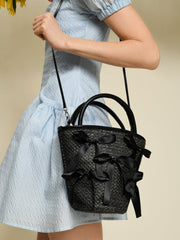 <b>DREAM</b> Petal Bow Embellished Bag