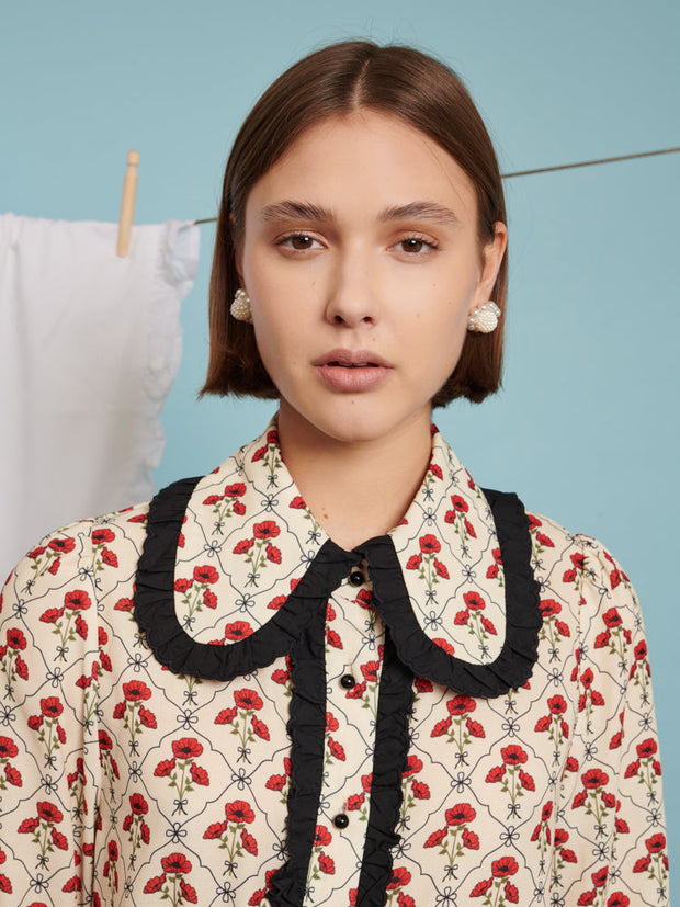 Plume Poppy Print Shirt