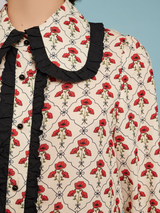 Plume Poppy Print Shirt