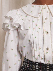 <b>DREAM</b> Chamomile Ditsy Ruffle Blouse