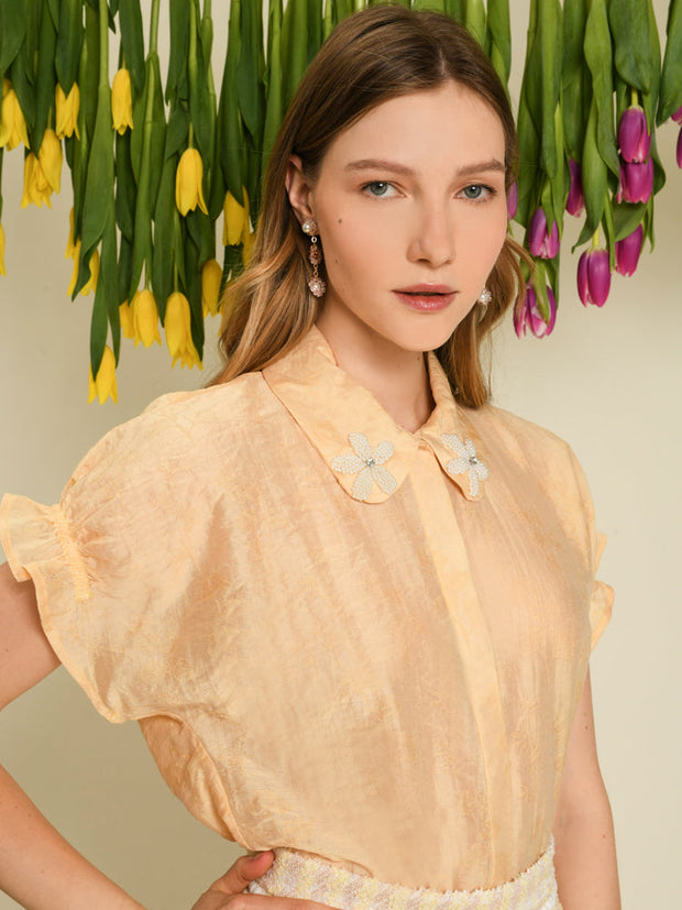 <b>DREAM</b> Apricot Tulip Blouse