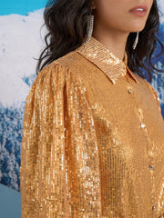 <b> Ghospell </b> Tilda Sequin Shirt