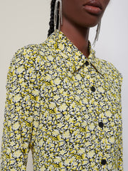 <b>Ghospell</b> Mari Floral Fitted Shirt