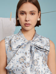 Opal Jacquard Bow Dress
