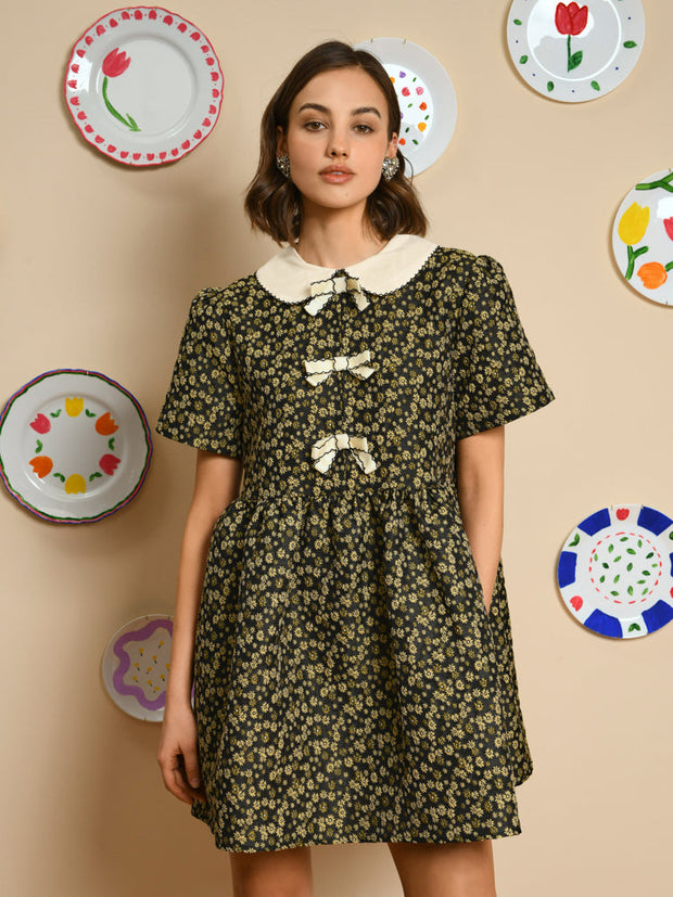 Star Bloom Jacquard Dress