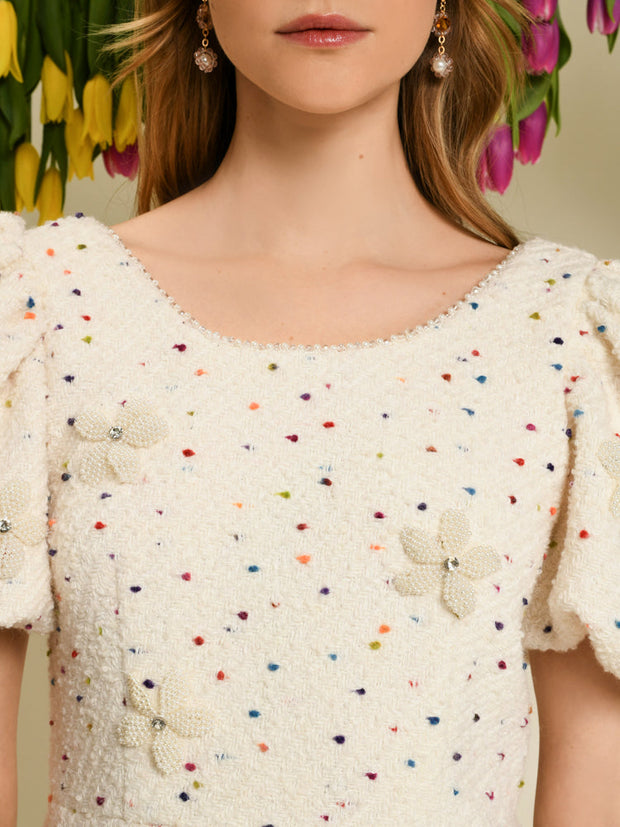 <b>DREAM</b> Blossom Tweed Mini Dress