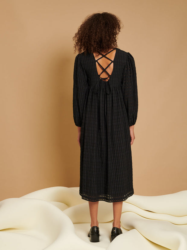<b>Ghospell</b> Echo Check Midi Dress