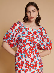 <b>Ghospell</b> Scout Floral Midi Dress