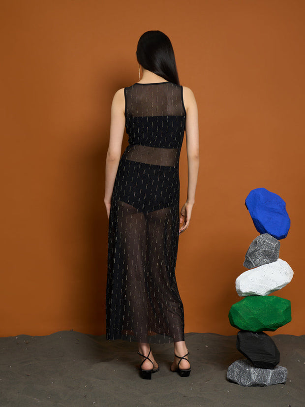 <b>Ghospell</b> Bodhi Mesh Midi Dress