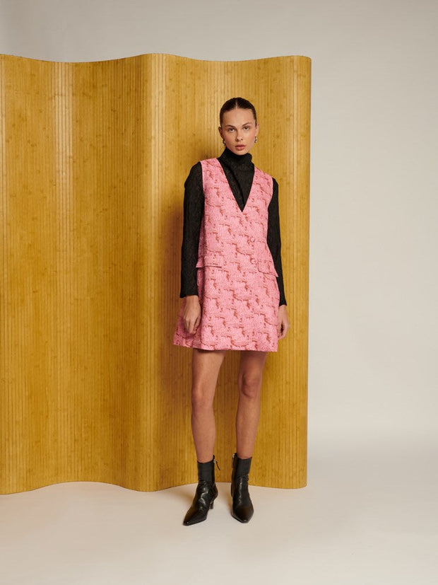<b>Ghospell</b> Tori Jacquard Mini Dress