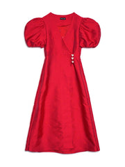Cherry Petals Midi Dress