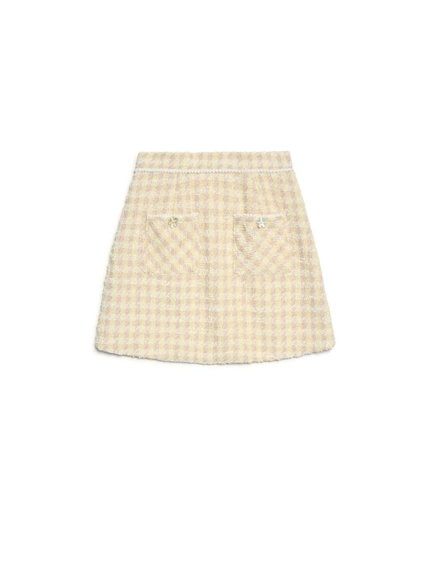 <b>DREAM</b> Meadow Check Tweed Skirt