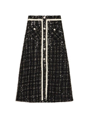 <b>DREAM</b> Belle Tweed Midi Skirt