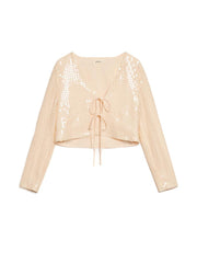 <b>Ghospell</b> Gigi Sequin Tie Top