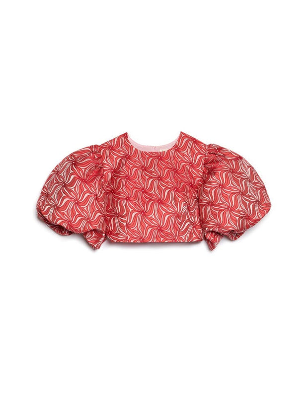 <b>Ghospell</b> Alba Jacquard Crop Top