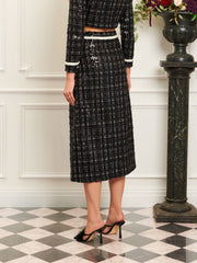 <b>DREAM</b> Belle Tweed Midi Skirt