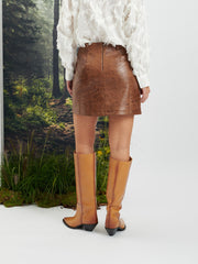<b>Ghospell</b> Alanis PU Mini Skirt