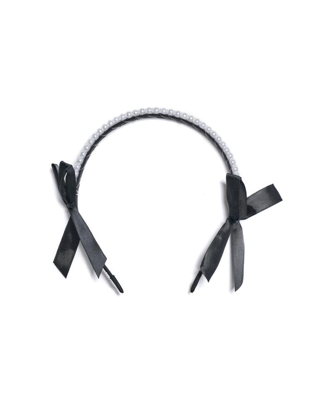 <b>DREAM</b> Petal Pearl Bow Headband