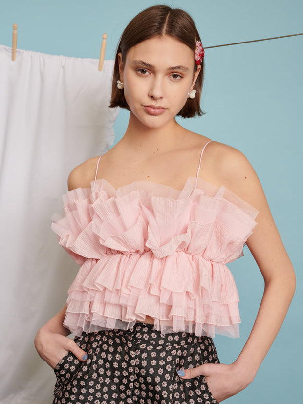 Tea Cup Ruffle Cami Top