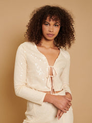 <b>Ghospell</b> Gigi Sequin Tie Top