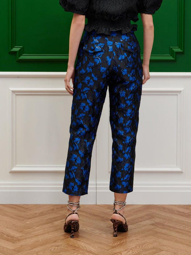 Margot Jacquard Belted Trousers